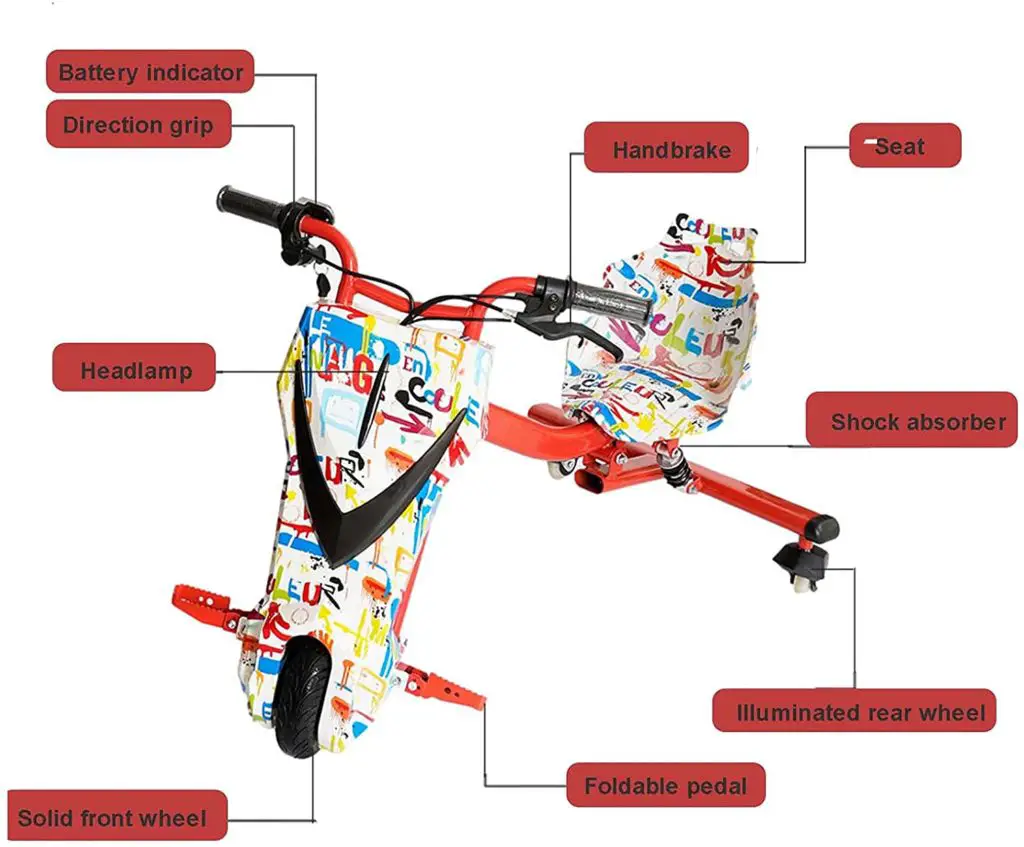 360 trike drift - Electric Kart 360 Electric Tricycle Electric Drift Trikes Child and Teenager Outdoor Garden Road Riding Toy 360 Three-Wheeled Power Rider - Image 1