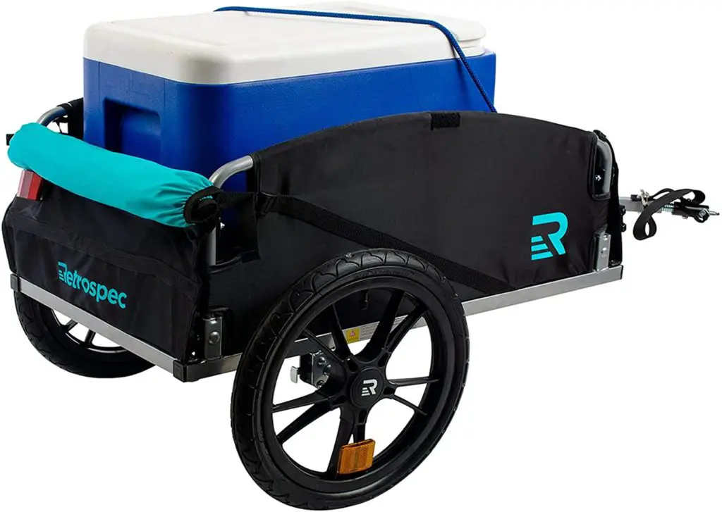 Dog bike stroller - Retrospec Rover Hauler Cargo Bike Trailer Teal - Image 1