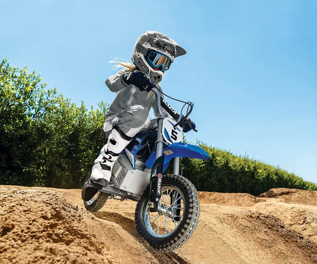 Electric dirt bike for 12 year old - Razor MX350 Dirt Rocket Electric Motocross Off-road Bike for Age 13+, Up to 30 Minutes Continuous Ride Time, 12