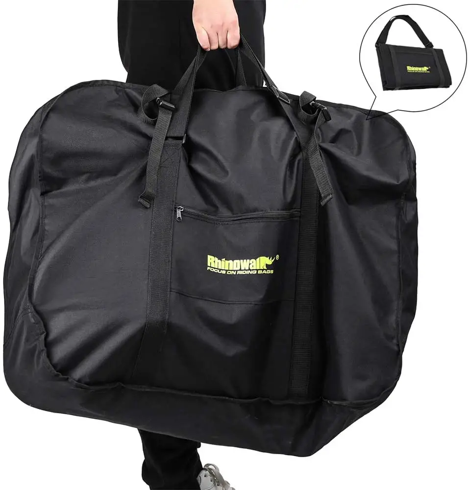 Folding bike bag - Rhinowalk Folding Bicycle Carry Bag Portable Bike Luggage 14-20 inch for Travel Transport Storage - Image 1
