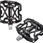 Gravel bike pedals - MZYRH Mountain Bike Pedals, Ultra Strong Colorful CNC Machined 9/16" Cycling Sealed 3 Bearing Pedals Black 3 Bearings - Image 1