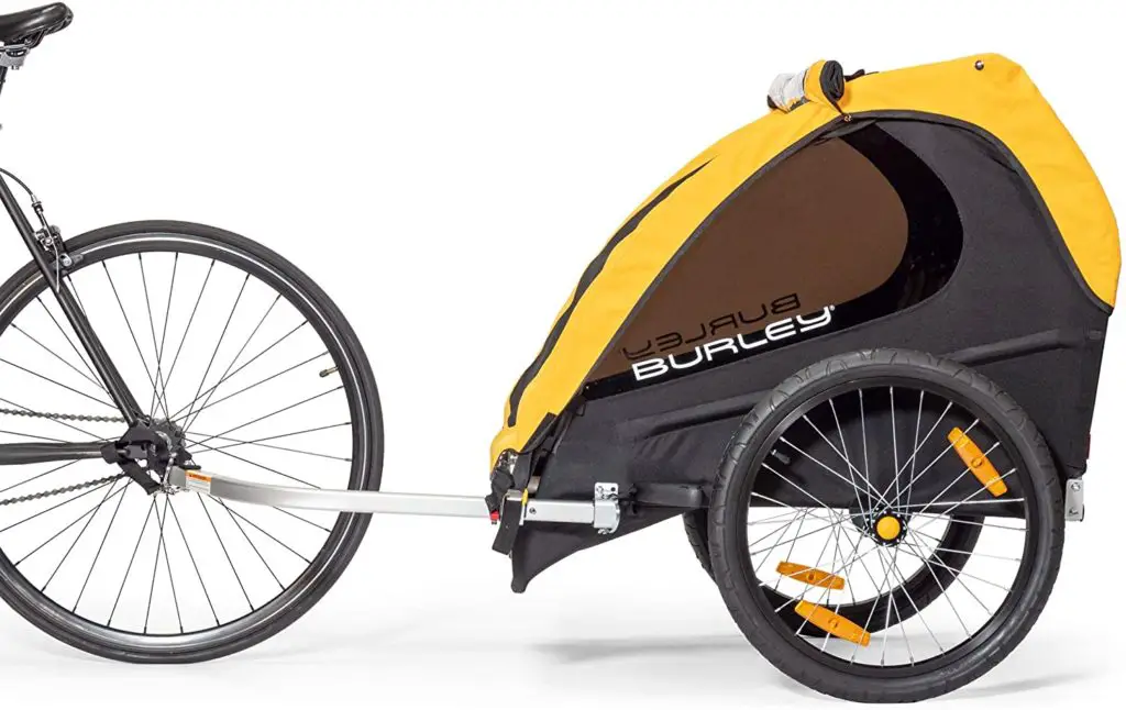 Instep bike trailer reviews - Burley Bee, 1 and 2 Seat Lightweight, Kid Bike-Only Trailer Yellow 1 Seat - Image 1