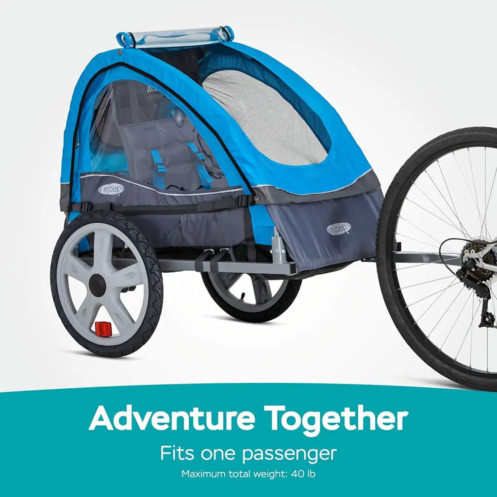 Instep bike trailer review - Instep Bike Trailer for Toddlers, Kids, Single and Double Seat, 2-In-1 Canopy Carrier, Multiple Colors Blue Double Seat - Image 1