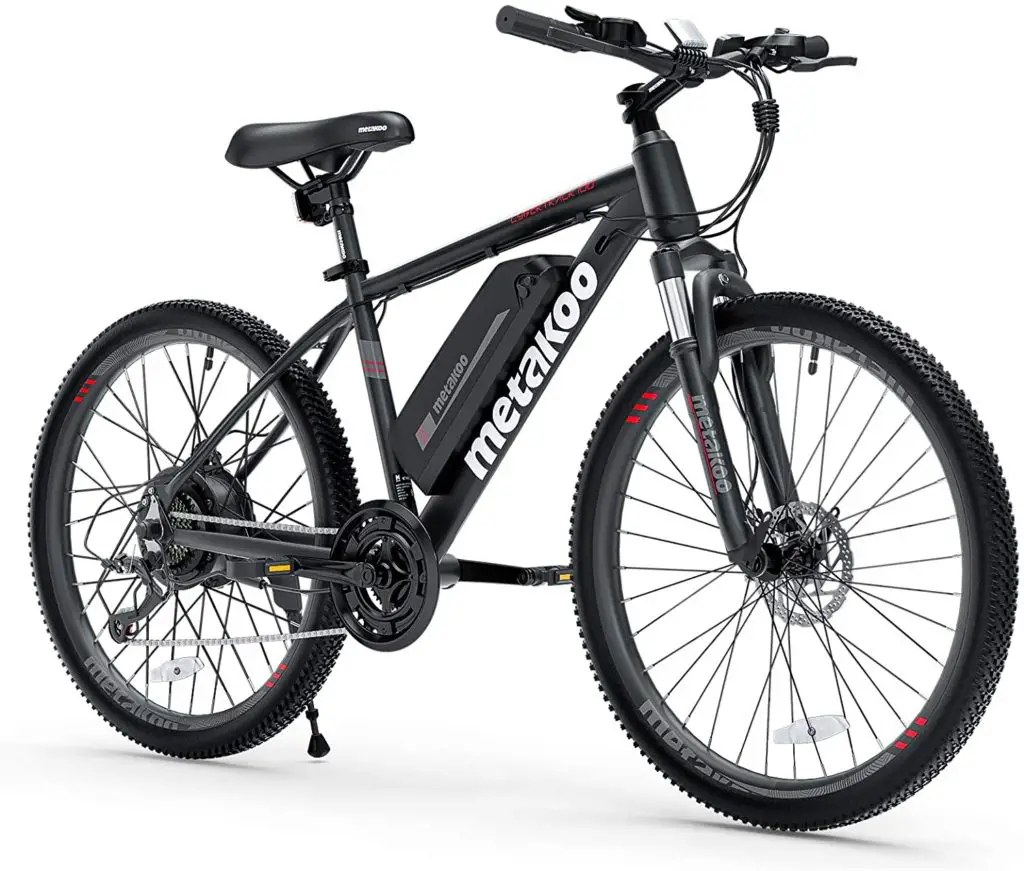 METAKOO 26" Electric Bike Cybertrack 100, 3 Hours Fast Charge, BAFANG 350W Brushless Motor, 36V/10.4Ah Removable Lithium-Ion Battery