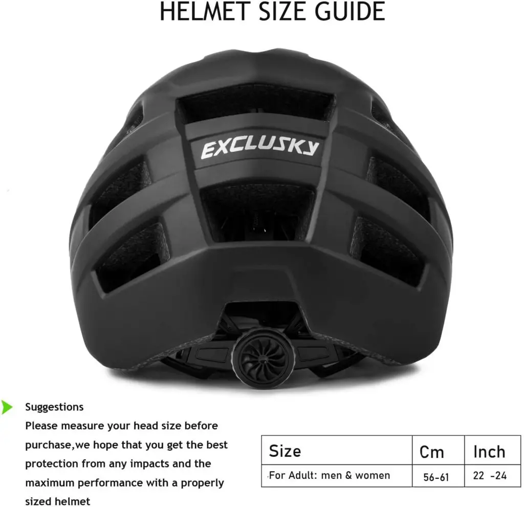 Best mountain bike helmet under $100 - Exclusky MTB Helmet for Adults, Mountain Bike Helmet for Women and Men, Lightweight and Adjustable Cycling Helmet black - Image 1