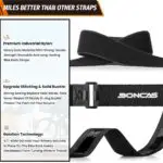 Bike straps - Boncas Adjustable Bike Rack Strap Bicycle Wheel Stabilizer Straps with Innovative Gel Grip Keep The Bicycle Wheel from Spinning 24" Black 2 Pcs - Image 1