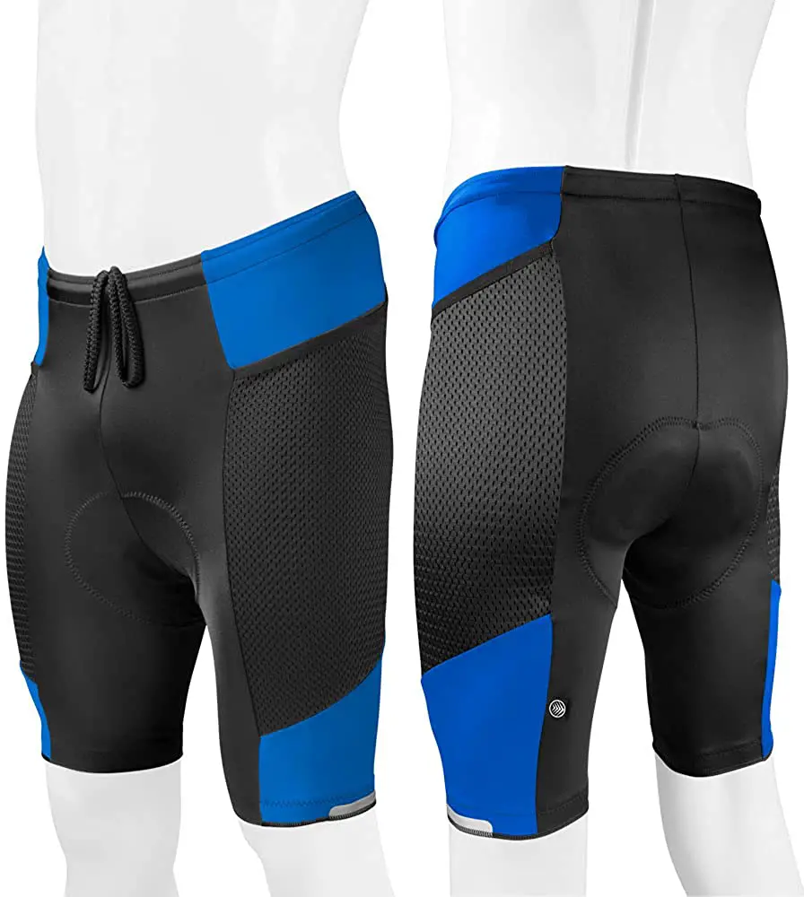Lycra bike shorts - Aero Tech Men's Gel Padded Touring Shorts w Innovative Mesh Pockets Small Royal - Image 1