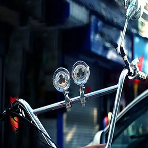 Retro bike lights - Bike Light, 3 LED 2Modes Bicycle Bike Front Light Lamp Headlight Vintage Flashlight Headlamp Black - Image 1