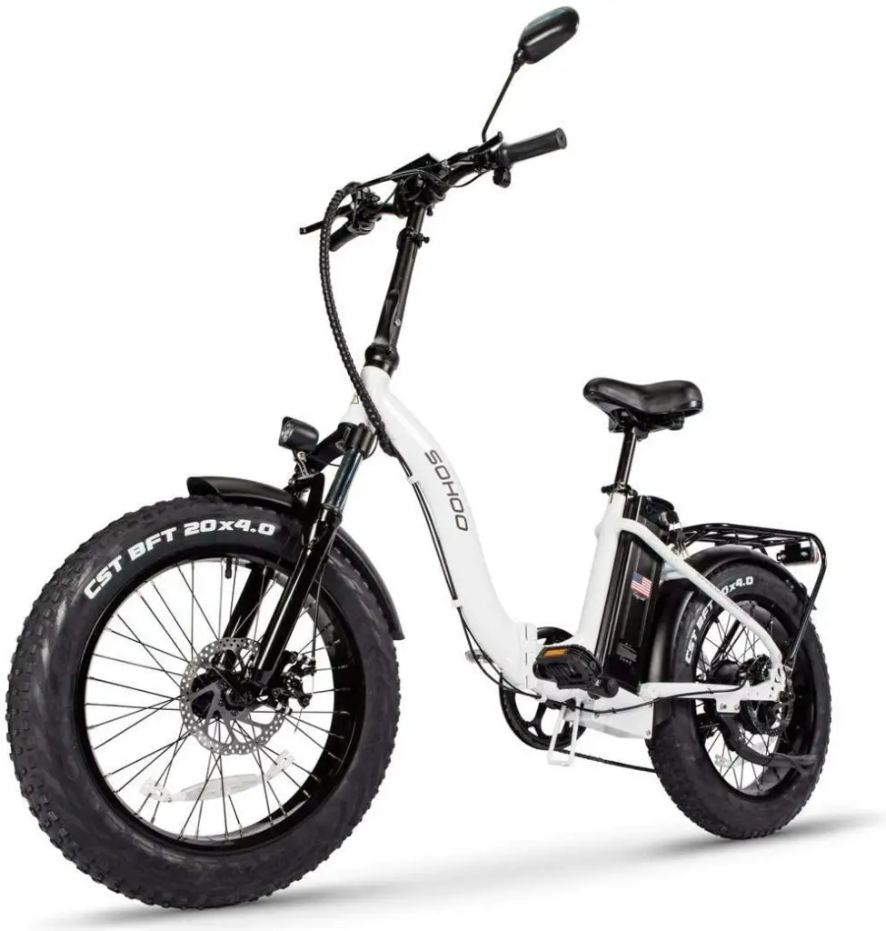 3. SOHOO Adult Step-Over & Step-Thru Folding Fat Tire E-Bike