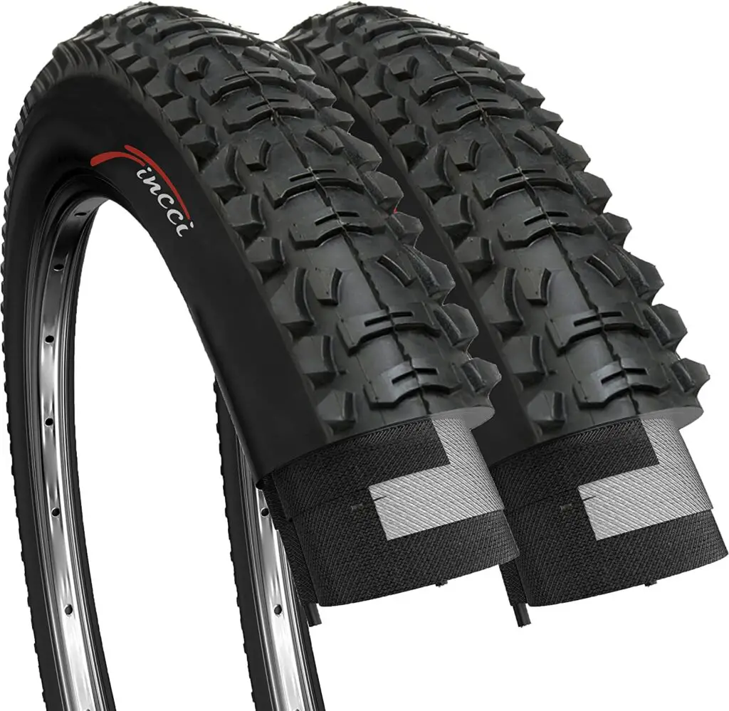 Fincci Foldable 60 TPI Tires for MTB Mountain Hybrid Bicycle
